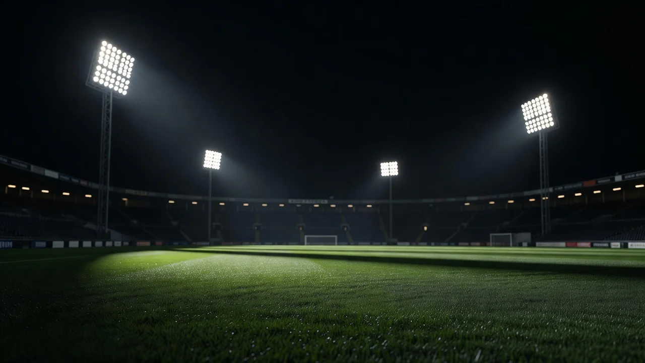Tungi osmon fonida stadion proyektorlari